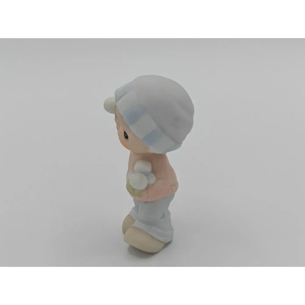 Sugar Town Sammy Boy with Snowballs 1992 Precious Moments Figurine 528668